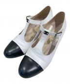 CHANELシャネル）の古着「バイカラーパンプス」｜ブラック×ホワイト