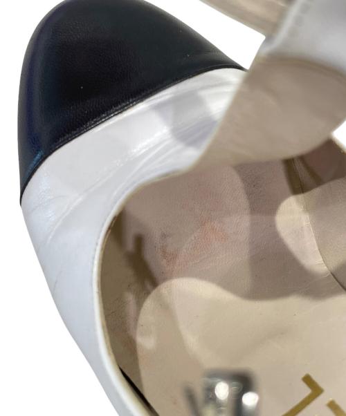 CHANEL（シャネル）CHANEL (シャネル) バイカラーパンプス ブラック×ホワイト サイズ:35の古着・服飾アイテム