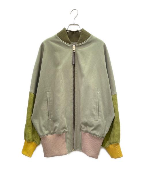 LOEWE（ロエベ）LOEWE (ロエベ) 切替ブルゾン カーキ サイズ:36の古着・服飾アイテム