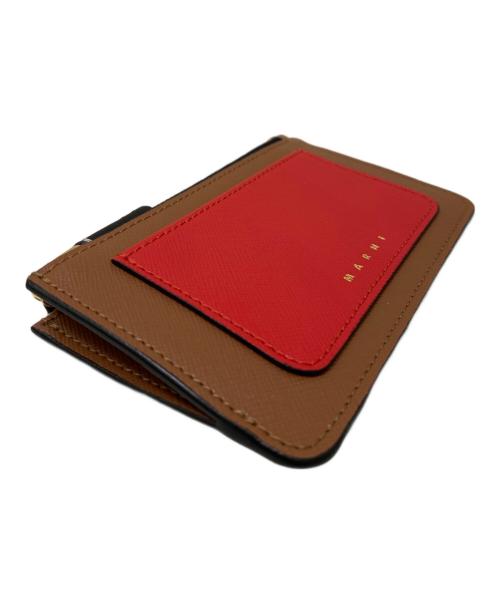 MARNI（マルニ）MARNI (マルニ) コインケース ブラウン×レッドの古着・服飾アイテム