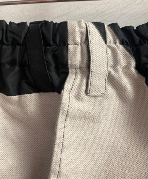 ISSEY MIYAKE MEN（イッセイミヤケメン）ISSEY MIYAKE MEN (イッセイミヤケメン) ジオメトリックワイドパンツ アイボリー×ブラック サイズ:3の古着・服飾アイテム