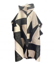 ISSEY MIYAKE MEN（イッセイミヤケメン）の古着「ジオメトリックオーバーコート」｜ブラック×ベージュ