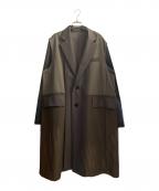 sacaiサカイ）の古着「デザイン切替ナイロンコート」｜ライトグレー