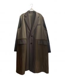 sacai（サカイ）の古着「デザイン切替ナイロンコート」｜ライトグレー