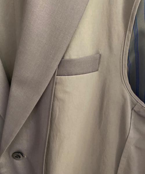 sacai（サカイ）sacai (サカイ) デザイン切替ナイロンコート ライトグレー サイズ:2の古着・服飾アイテム