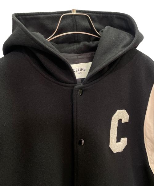 CELINE（セリーヌ）CELINE (セリーヌ) フード付き テディジャケット ブラック サイズ:52の古着・服飾アイテム