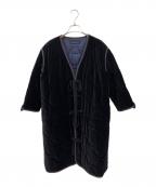 MADISON BLUEマディソンブルー）の古着「ベロア キルティング コート」｜ブラック