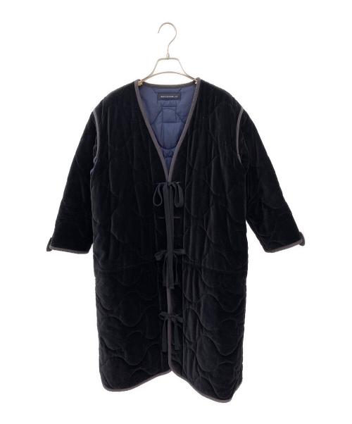 MADISON BLUE（マディソンブルー）MADISON BLUE (マディソンブルー) ベロア キルティング コート ブラック サイズ:00の古着・服飾アイテム