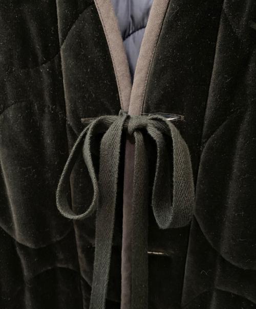 MADISON BLUE（マディソンブルー）MADISON BLUE (マディソンブルー) ベロア キルティング コート ブラック サイズ:00の古着・服飾アイテム