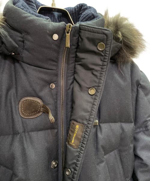 MOORER（ムーレー）MOORER (ムーレー) PARK-LLフーデットダウンコート/ダウンコート/ファー付きフード ネイビー サイズ:44の古着・服飾アイテム