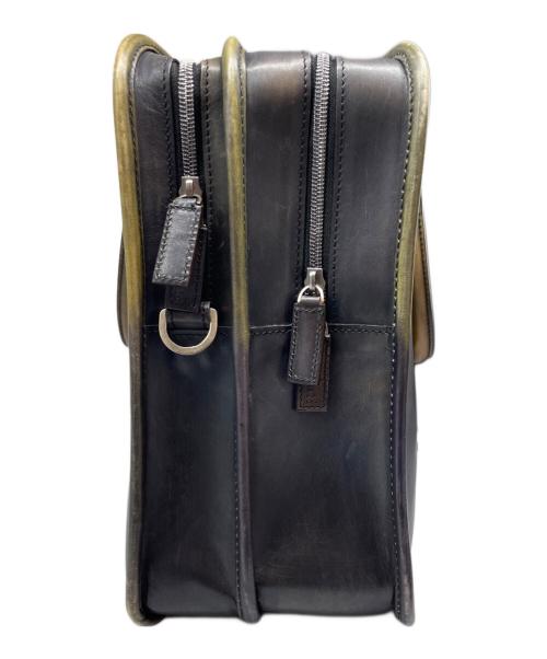 Berluti（ベルルッティ）Berluti (ベルルッティ) スムースカーフ レザーブリーフケース ブラウン×グリーンの古着・服飾アイテム