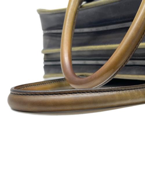 Berluti（ベルルッティ）Berluti (ベルルッティ) スムースカーフ レザーブリーフケース ブラウン×グリーンの古着・服飾アイテム