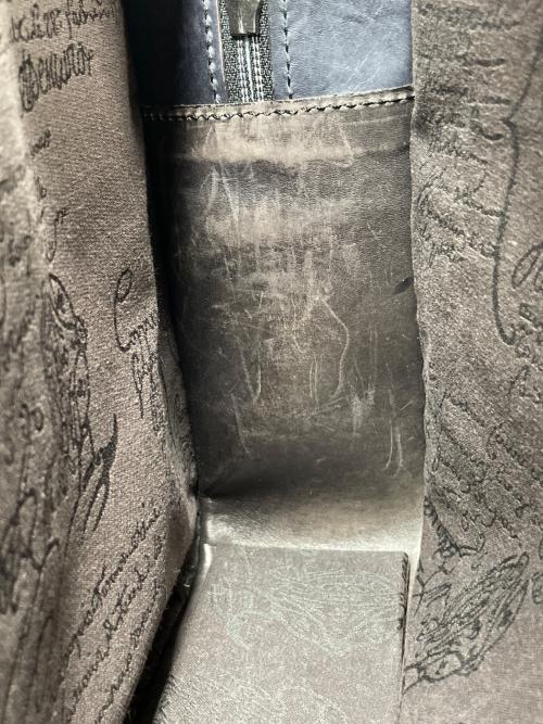 Berluti（ベルルッティ）Berluti (ベルルッティ) スムースカーフ レザーブリーフケース ブラウン×グリーンの古着・服飾アイテム