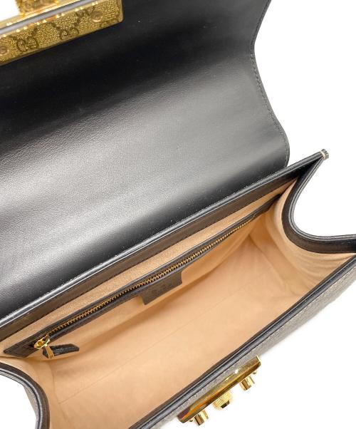 GUCCI（グッチ）GUCCI (グッチ) GG パドロック 2wayバッグ ブラウン×ブラックの古着・服飾アイテム