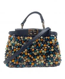 FENDI（フェンディ）の古着「ピーカブー マイクロ」｜ネイビー