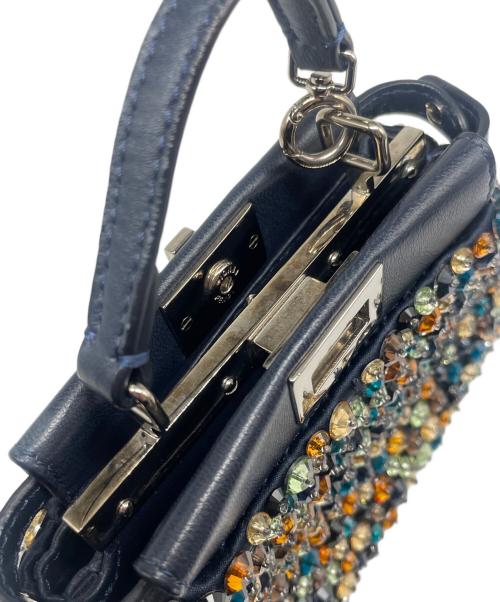 FENDI（フェンディ）FENDI (フェンディ) ピーカブー マイクロ ネイビー サイズ:マイクロの古着・服飾アイテム