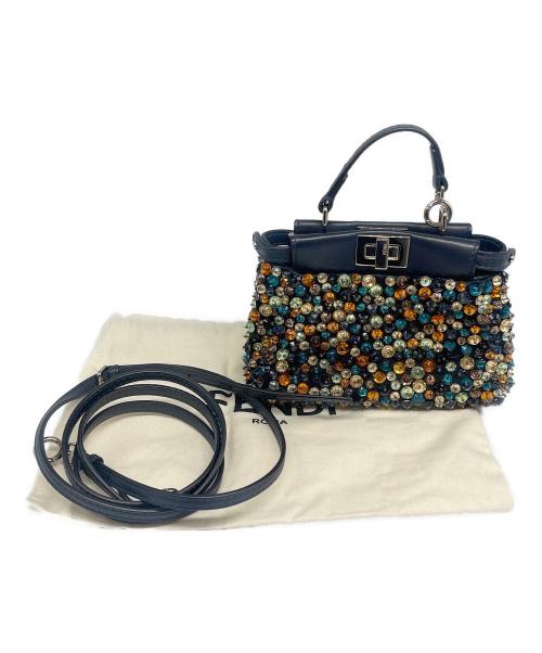 FENDI（フェンディ）FENDI (フェンディ) ピーカブー マイクロ ネイビー サイズ:マイクロの古着・服飾アイテム