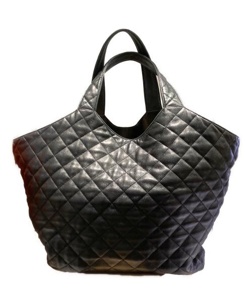 Saint Laurent Paris（サンローランパリ）Saint Laurent Paris (サンローランパリ) レザートートバッグ ブラックの古着・服飾アイテム