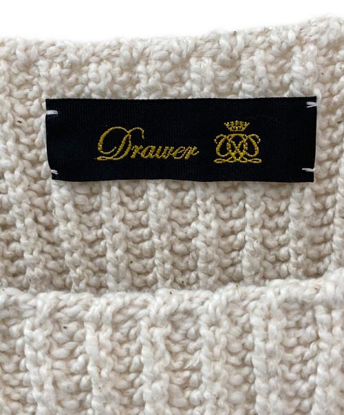 DRAWER（ドゥロワー）DRAWER (ドゥロワー) 5G畦編みノースリーブニット ベージュ サイズ:-の古着・服飾アイテム