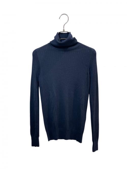 DRAWER（ドゥロワー）DRAWER (ドゥロワー) 18G カシミヤシルクリブタートルニット ネイビー サイズ:1の古着・服飾アイテム