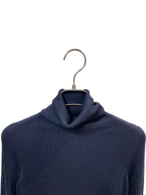 DRAWER（ドゥロワー）DRAWER (ドゥロワー) 18G カシミヤシルクリブタートルニット ネイビー サイズ:1の古着・服飾アイテム