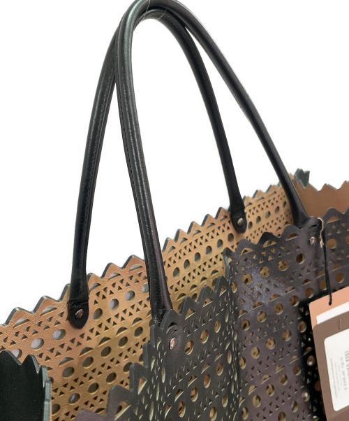 ALAIA（アライア）ALAIA (アライア) ギャランス ラージ レザー ショッパー ブラックの古着・服飾アイテム