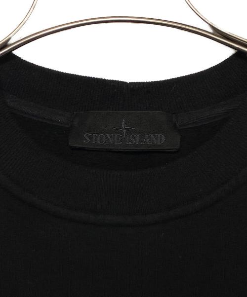 STONE ISLAND（ストーンアイランド）STONE ISLAND (ストーンアイランド) クルーネック スウェットシャツ ブラック サイズ:Mの古着・服飾アイテム