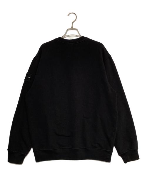 STONE ISLAND（ストーンアイランド）STONE ISLAND (ストーンアイランド) クルーネック スウェットシャツ ブラック サイズ:Mの古着・服飾アイテム