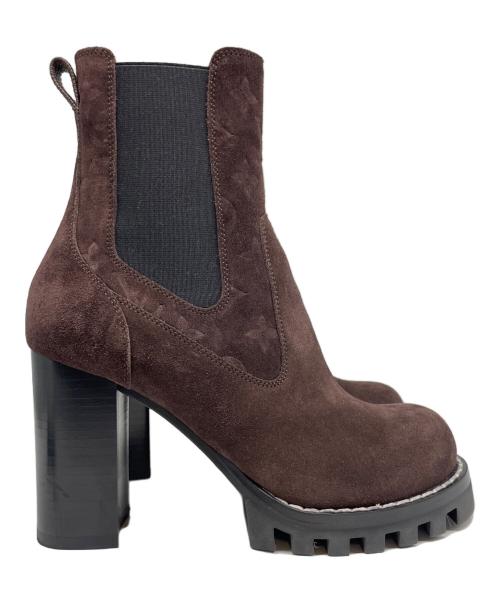 LOUIS VUITTON（ルイ ヴィトン）LOUIS VUITTON (ルイ ヴィトン) スタートレイルアンクルブーツ ブラウン サイズ:37 1/2の古着・服飾アイテム