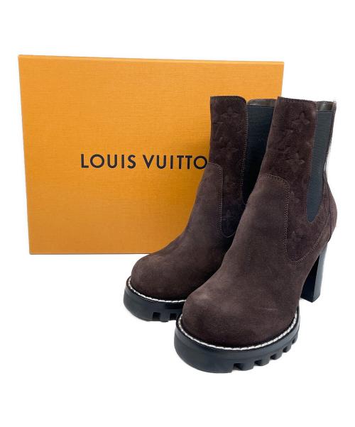 LOUIS VUITTON（ルイ ヴィトン）LOUIS VUITTON (ルイ ヴィトン) スタートレイルアンクルブーツ ブラウン サイズ:37 1/2の古着・服飾アイテム