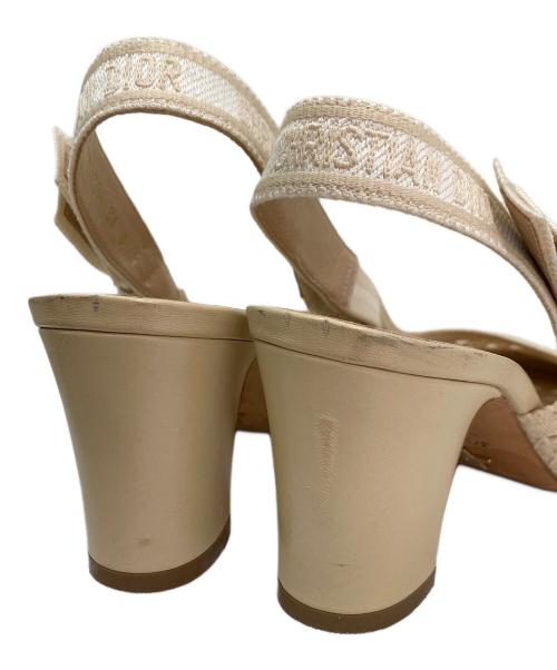 Christian Dior（クリスチャン ディオール）Christian Dior (クリスチャン ディオール) スリングレースパンプス ベージュ サイズ:36の古着・服飾アイテム