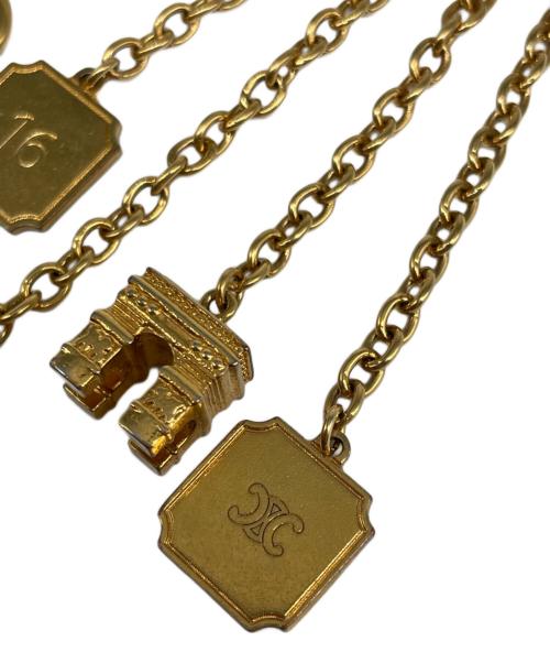 CELINE（セリーヌ）CELINE (セリーヌ) トリオンフバッグチャーム ゴールドの古着・服飾アイテム