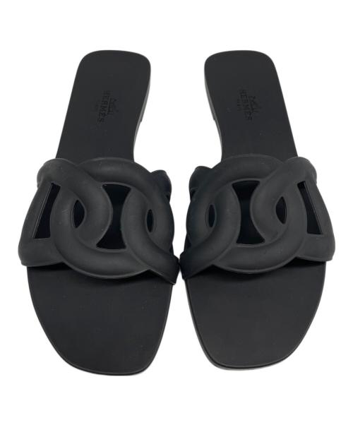 HERMES（エルメス）HERMES (エルメス) ALOHA ラバーサンダル ブラック サイズ:36 未使用品の古着・服飾アイテム