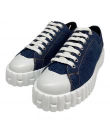 HERMES（エルメス）の古着「デニムバウシングスニーカー」｜ネイビー×ホワイト