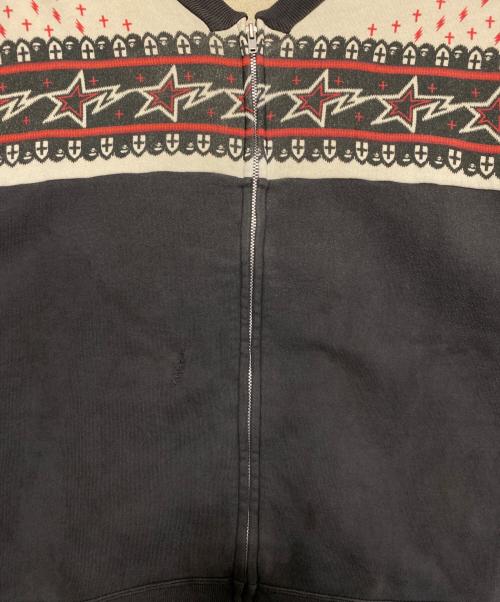 SAINT MICHAEL（セントマイケル）SAINT MICHAEL (セントマイケル) A BATHING APE (ア ベイシング エイプ) BAPE ZIP CARDIGAN ブラック サイズ:XLの古着・服飾アイテム