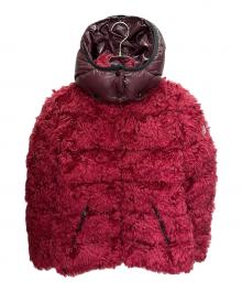 MONCLER（モンクレール）の古着「BADYP/フェイクファー切替ダウンジャケット」｜ボルドー