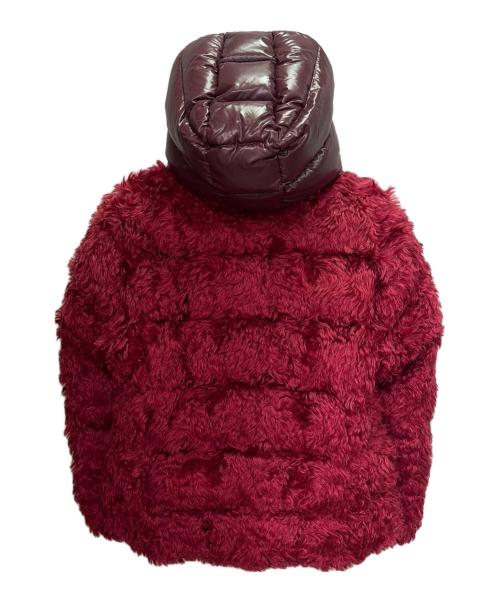 MONCLER（モンクレール）MONCLER (モンクレール) BADYP/フェイクファー切替ダウンジャケット ボルドー サイズ:1の古着・服飾アイテム