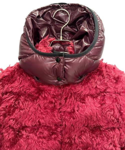 MONCLER（モンクレール）MONCLER (モンクレール) BADYP/フェイクファー切替ダウンジャケット ボルドー サイズ:1の古着・服飾アイテム