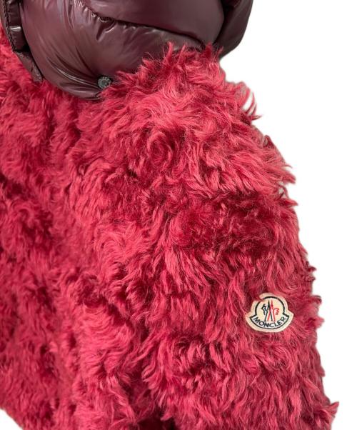 MONCLER（モンクレール）MONCLER (モンクレール) BADYP/フェイクファー切替ダウンジャケット ボルドー サイズ:1の古着・服飾アイテム