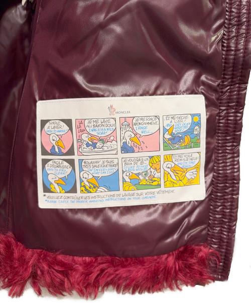 MONCLER（モンクレール）MONCLER (モンクレール) BADYP/フェイクファー切替ダウンジャケット ボルドー サイズ:1の古着・服飾アイテム