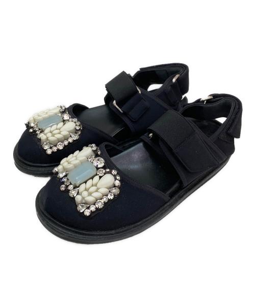 MARNI（マルニ）MARNI (マルニ) ビジュースポーツサンダル ブラック サイズ:35の古着・服飾アイテム