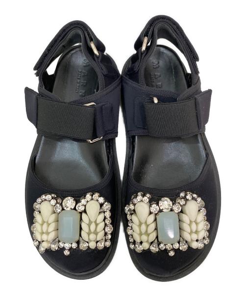 MARNI（マルニ）MARNI (マルニ) ビジュースポーツサンダル ブラック サイズ:35の古着・服飾アイテム