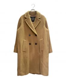 WEEKEND Max Mara（ウィークエンド マックスマーラ）の古着「アルパカ混ボアブレストコート/ボア/ロングコート」｜ベージュ