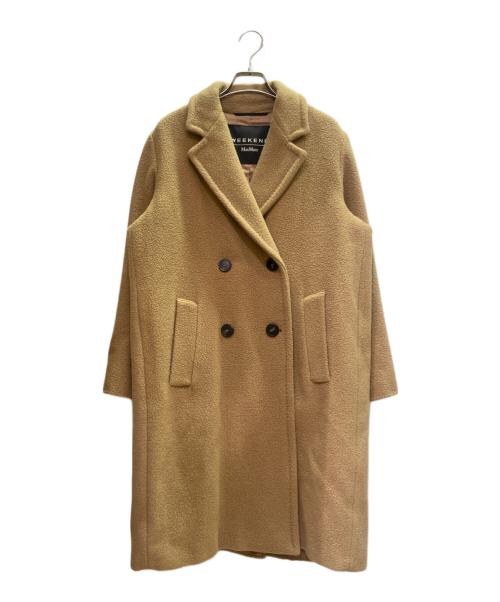WEEKEND Max Mara（ウィークエンド マックスマーラ）WEEKEND Max Mara (ウィークエンド マックスマーラ) アルパカ混ボアブレストコート/ボア/ロングコート ベージュ サイズ:38の古着・服飾アイテム