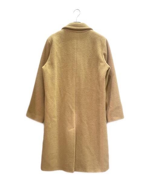WEEKEND Max Mara（ウィークエンド マックスマーラ）WEEKEND Max Mara (ウィークエンド マックスマーラ) アルパカ混ボアブレストコート/ボア/ロングコート ベージュ サイズ:38の古着・服飾アイテム