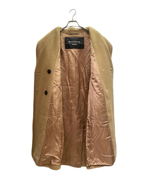 WEEKEND Max Mara（ウィークエンド マックスマーラ）WEEKEND Max Mara (ウィークエンド マックスマーラ) アルパカ混ボアブレストコート/ボア/ロングコート ベージュ サイズ:38の古着・服飾アイテム