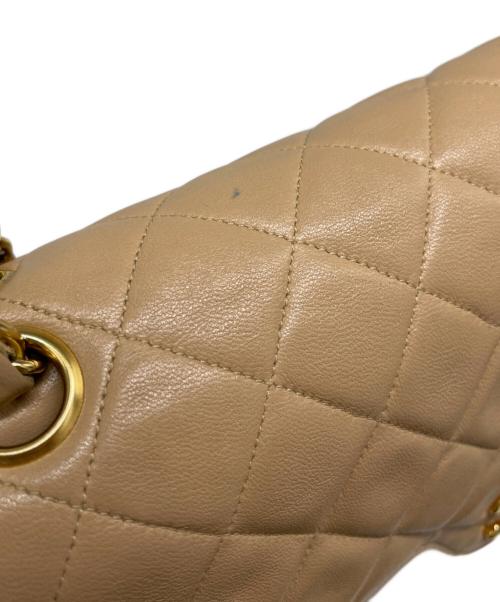 CHANEL（シャネル）CHANEL (シャネル) Wフラップ マトラッセ ラムスキン ベージュの古着・服飾アイテム