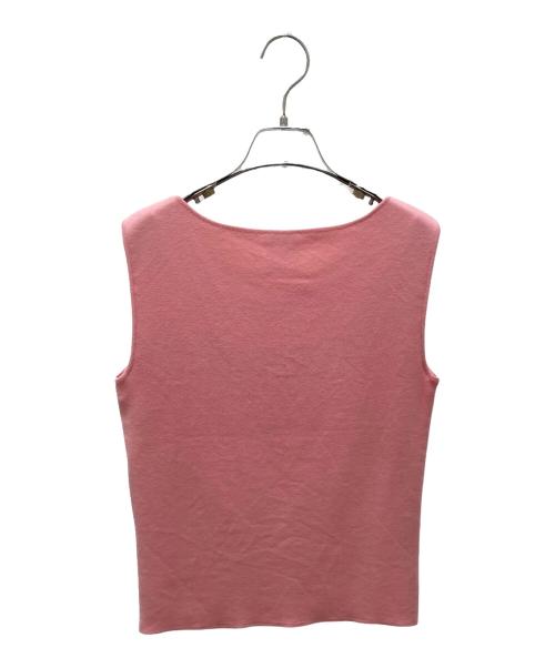 CHANEL（シャネル）CHANEL (シャネル) P19 カシミヤ混ノースリーブニット ベージュ×ピンク サイズ:42の古着・服飾アイテム