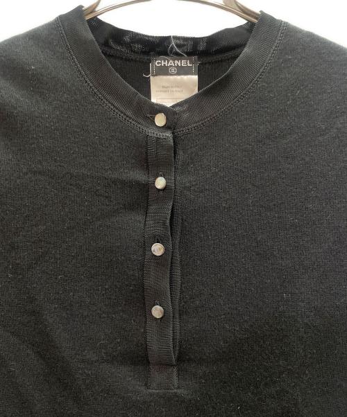 CHANEL（シャネル）CHANEL (シャネル) カシミヤ混ヘンリーネックカットソー ブラック サイズ:42の古着・服飾アイテム