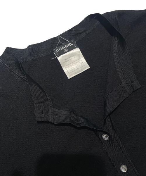 CHANEL（シャネル）CHANEL (シャネル) カシミヤ混ヘンリーネックカットソー ブラック サイズ:42の古着・服飾アイテム